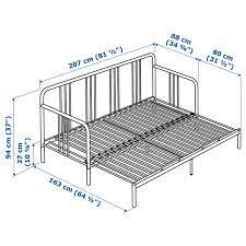 FYRESDAL Day-bed frame, black