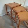 vintage nest of tables solid timber Image 6