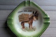 VINTAGE Decorative Saucer with a Donkey Carrying Straw Baskets