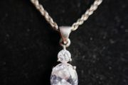 Vintage Sterling Silver 925 Pendant Necklace length 18" - 4,4g