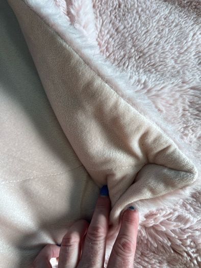 Pink fluffy blanket