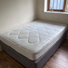 Double Bed with Mattress, Excellent Condition