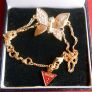 Guess Woman Bracelet Butterfly Zircons Golden Steel Image 3