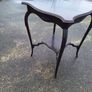 Edwardian mahogany scalloped edge side table Image 2