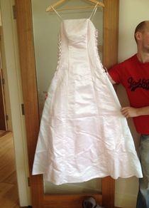 Princess style Baby pink and white debs dress