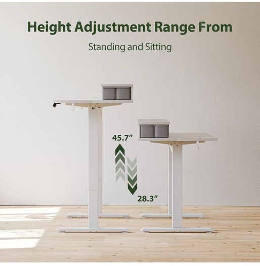 Electric Adjustable Height Desk with 2 Drawers