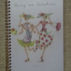 Note book, Bring me Sunshine spiral notebook, stationery