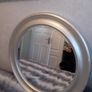 Large round silver mirror Image 5