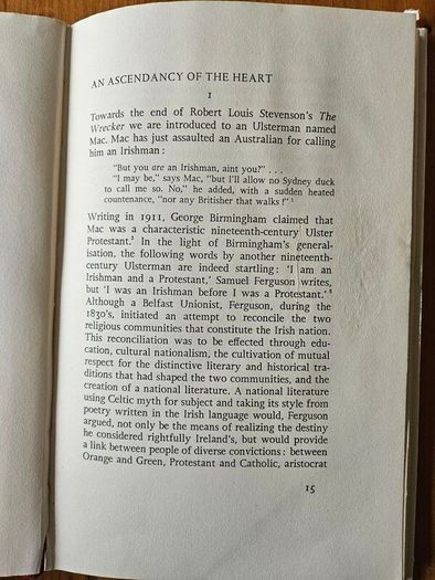 An Ascendancy Of The Heart. By Robrt O'driscoll. Introduction By Maire Cruise O'brien. Hardback Edition In Poor Condition.  See Photos For Same.
