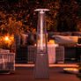 BU-KO Outdoor Patio Gas Heater | Garden, Camp, BBQ Parties | Brown Rattan Pyramid Style 13kw Propane Burner | Portable Wheels, Regulator & Hose | LPG Warm Heating Fire & Water Proof Cover Included Image 3