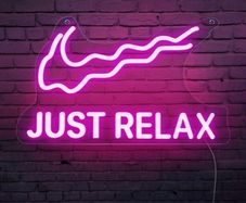 Just Relax Neon Sign,Neon Light Sign Powered by USB with Switch