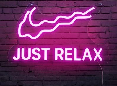 Just Relax Neon Sign,Neon Light Sign Powered by USB with Switch