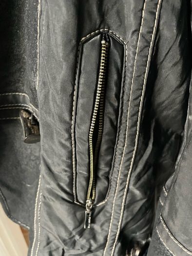 womens padded coat faux fur and suede waterproof winter size 10-12