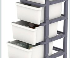 Plastic Frame Storage Drawers Unit