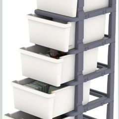 Plastic Frame Storage Drawers Unit