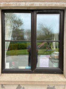 Black triple glazed window.