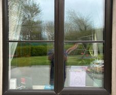 Black triple glazed window.