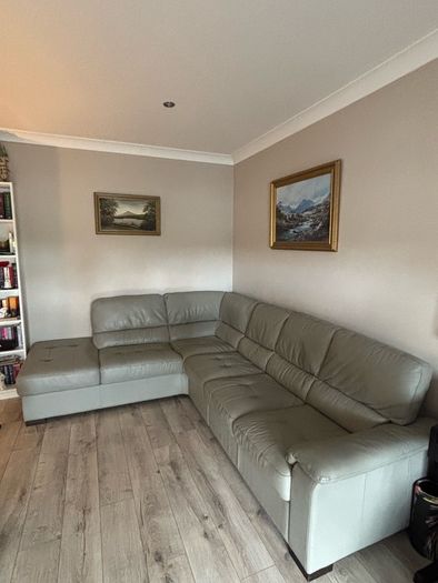 Italian leather corner sofa