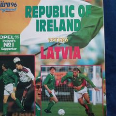 Irl. vs. Latvia, Vintage 1995  Souvenir Program