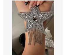Sparkly Star Sticker with Tassles