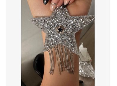 Sparkly Star Sticker with Tassles