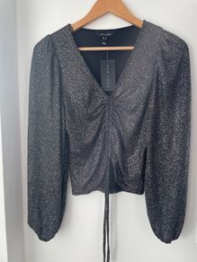 New Look Glitter Ruched top size 12