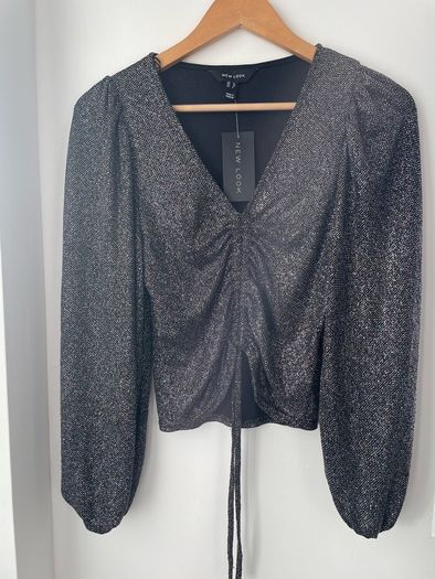 New Look Glitter Ruched top size 12