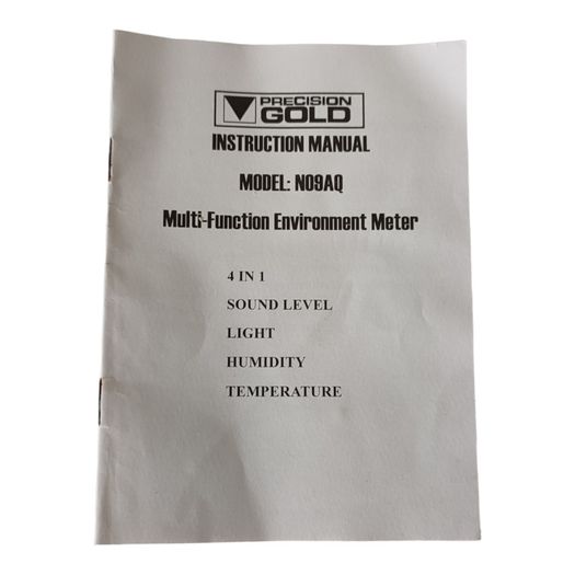Multi Function Enviroment Meter 4 in 1 Sound Light Humidity Temperature Precision Gold N09AQ Testing Meter