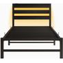 3ft Single Bed Frame with Charging Station and LED Lights Image 3