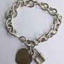 Return to Tiffany Heart Tag Bracelet in Sterling Silver with Heart Tag a Padlock length 7,5" - 33,22g Image 3