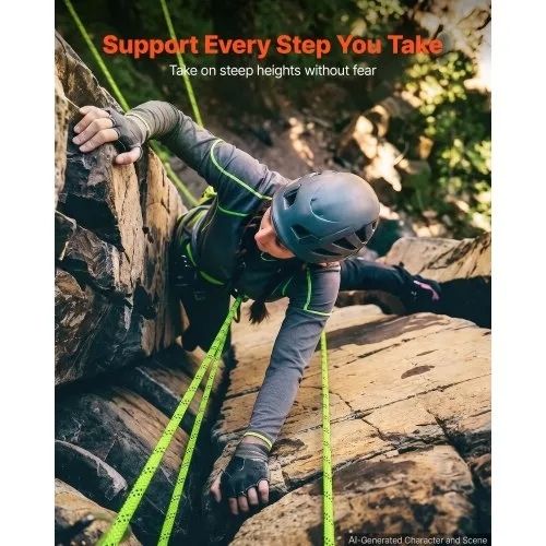 Double Braided Polyester Rope 12.7 mm x 36 m Arborist Rigging Rope, for Tree Work, Heavy Duty 11 Strands, 1678 kg High Breaking Strength, Outdoor Climbing Towing Swing Pulling Cord, Green
