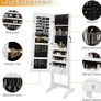 Jewelry Cabinet Standing Mirror Lockable Jewelry Armoire with Large Storage, 3 Angles Adjustable (FREE POSTAGE) Image 4