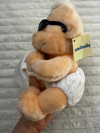 Playmakers Animals rare Baby in glasses approx. 20 cm. no eyes Dirty Plush Please look at the pictures