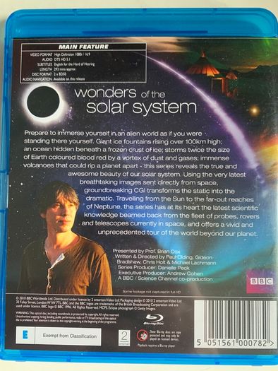 Wonders Of The Solar System (BBC) [2010] Brian Cox [Blu-ray TV Boxset]