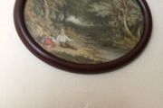 Framed oval vintage Picture of Country scene