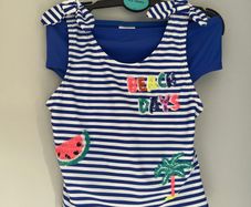 Marks & Spencer girls two piece swimsuit with sequins Age 4-5 BNWT