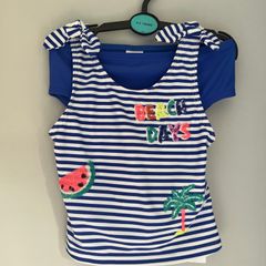 Marks & Spencer girls two piece swimsuit with sequins Age 4-5 BNWT