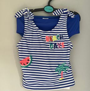 Marks & Spencer girls two piece swimsuit with sequins Age 4-5 BNWT