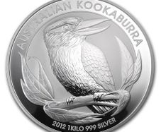 2012 Australia 30 Dollars 1 Kilo kg Silver Bullion Coin Australian Kookaburra BU ( In Capsule)