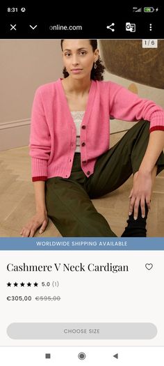100% cashmere cardigan by the Scottish brand Brora