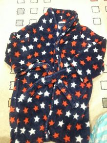 Navy boys bathrobe size 7-8y