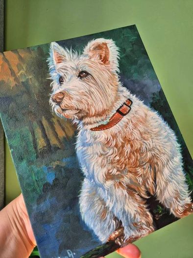 Westi West Highland terrier - original oil painting