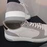 Boss mens white leather trainers. Image 2