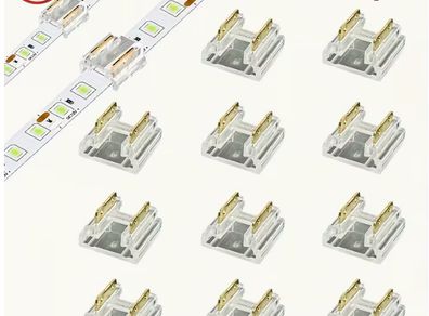10pcs, 2P LED Strip Connectors, Universal COB/SMD Solderless Heads, Low Voltage LED Strip Connectors