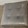 Grey ottoman footstool Image 2