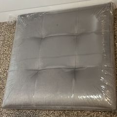 Grey ottoman footstool