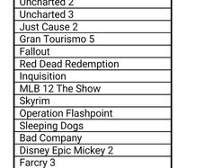 Playstation and Xbox games