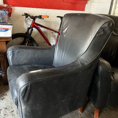 2 leather armchairs