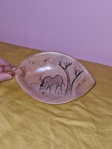 Hand carved African Soapstone trinket dish