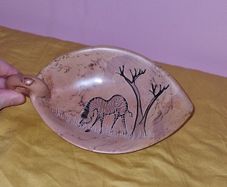 Hand carved African Soapstone trinket dish